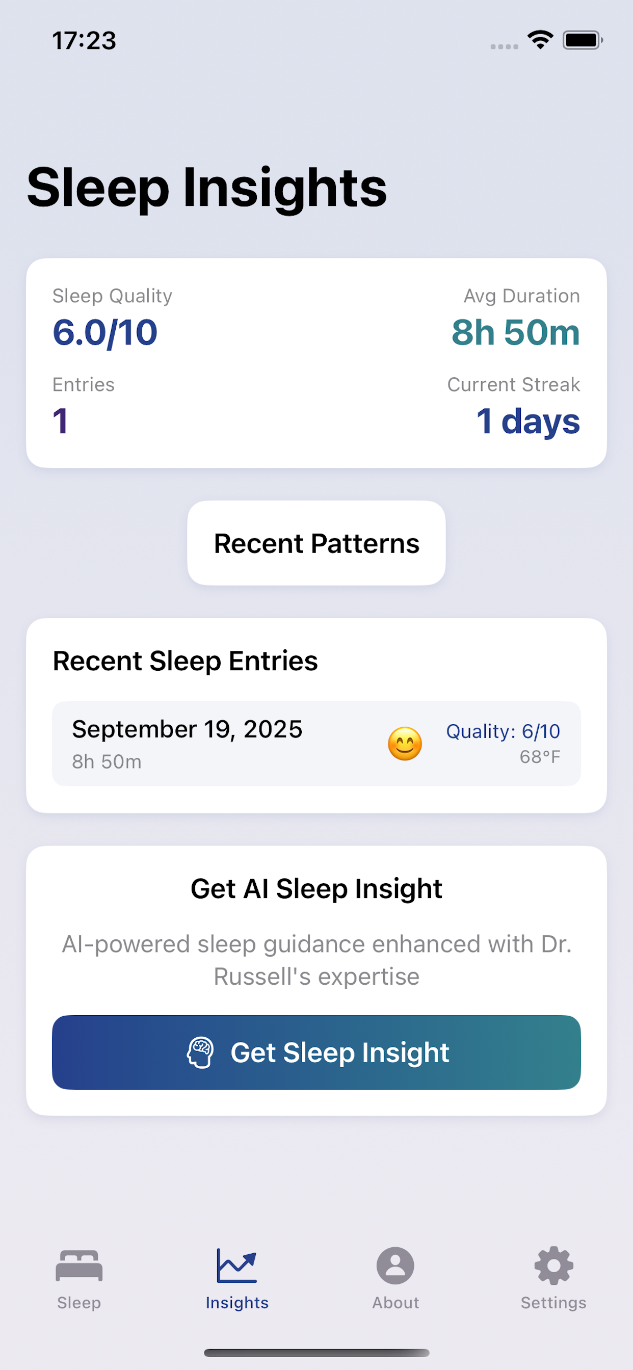 Sleep Tracker app screenshot 6 showing various features and multilingual interface elements